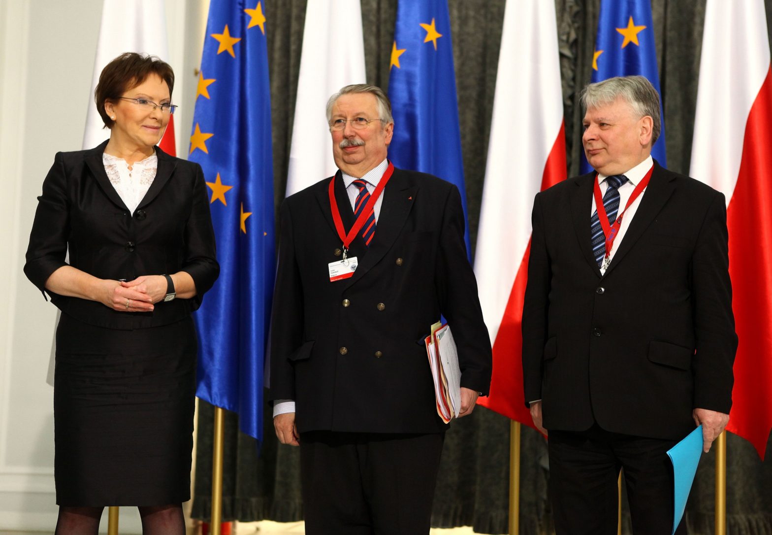 Ewa Kopacz, André Flahaut en Bogdan Borusewicz