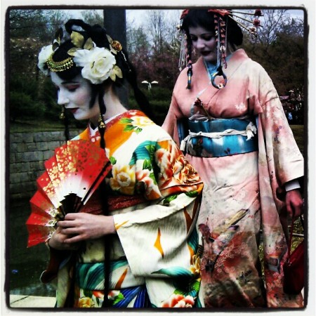 Geisha in de Japanse Tuin