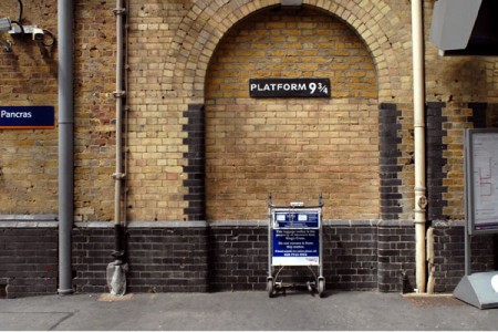 Harry Potter en King's Cross platform 9 3/4