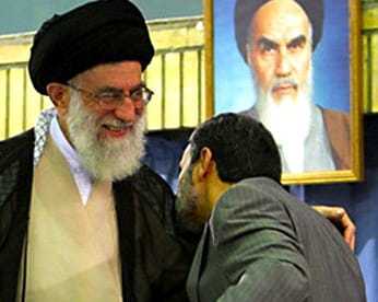 Khamenei en Ahmadinejad