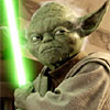 Master Yoda met lightsaber