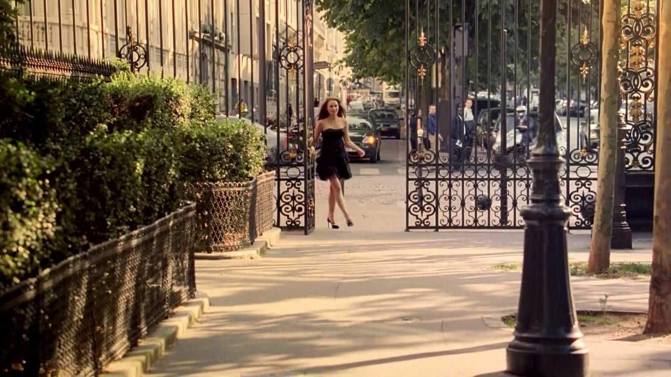 Filmen in Parc Monceau voor Dior